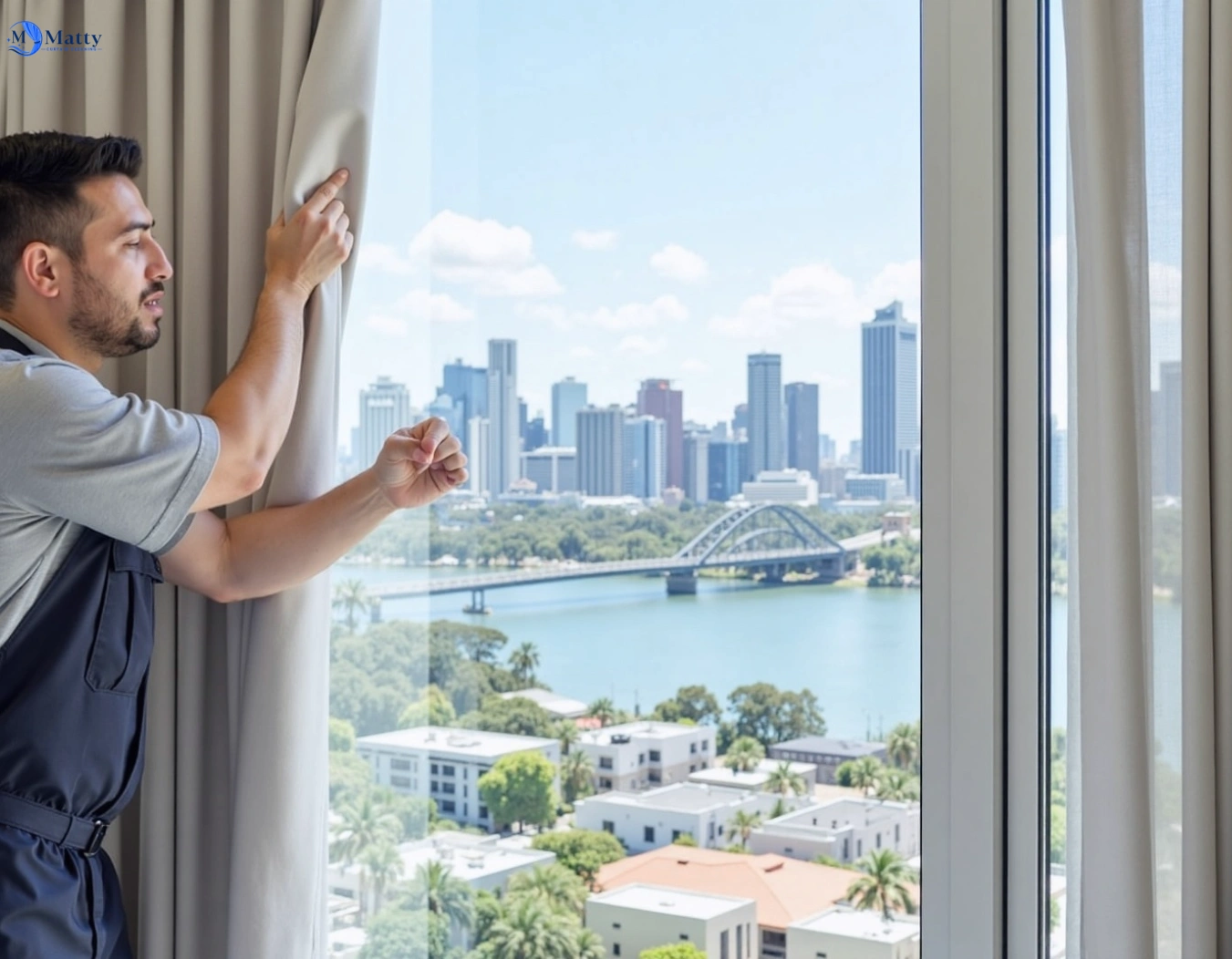 Professional curtain steam cleaning service forest-glen QLD by Matty Curtain Cleaning
