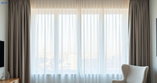 Freshly steam cleaned curtains in forest-glen QLD